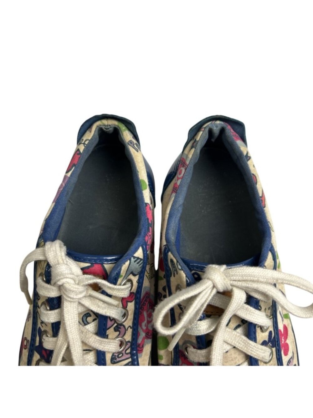 Coach Poppy Sneakers Graffiti Print Low Top Lace Up Casual Shoes 9.5B - Picture 7 of 12